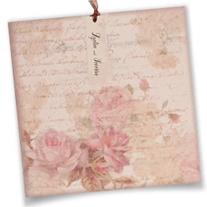 Romantische Hochzeitseinladungen mit Rosen im Vintage-Style